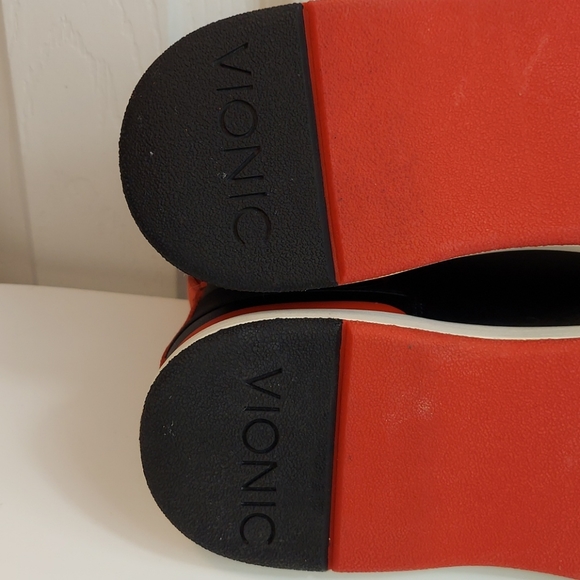 Vionic | Shoes | Vionic Cosmic Cece Black Leather Sneaker Booties 9 | Poshmark